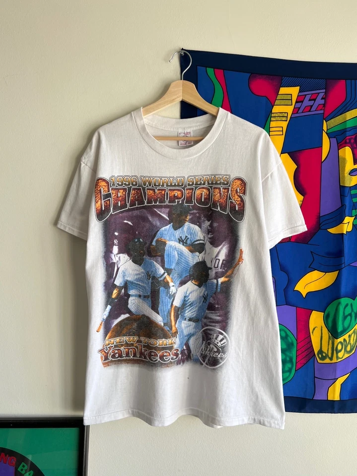 Camiseta De Colección 1996 MLB NY Yankees Serie Mundial Campeones Rap Talla L Foto 1 de 4