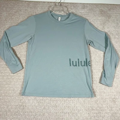 Lululemon Athletic Shirt Women’s Sz 2 Spell Out Long Sleeve Light Green Stretch - Image 1 of 4