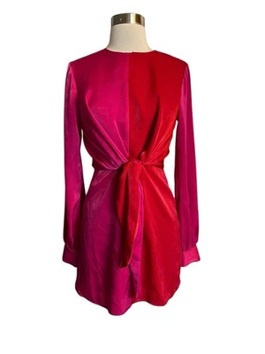 Vestido House of Harlow 1960 X Revolve Lotta XS Rosa Rojo Colorblock Foto 1 de 4