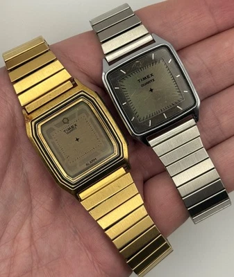 Lote de 2 - Relojes Digitales Timex Vintage 1985 Para Hombre 'Illusion' - ¡PIEZAS/REPARACIÓN! Foto 1 de 4