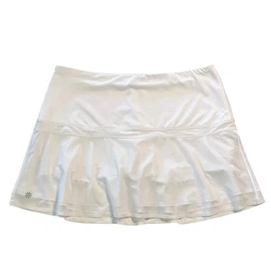 Falda Atlética Athleta Mujer GRANDE Blanca As Tenis Skort Capas Volantes Dobladillo - Imagen 1 de 9