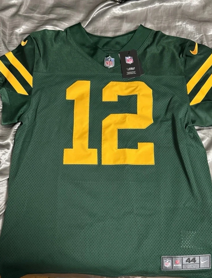 Camiseta Nike Vapor Elite Masculina Aaron Rodgers Throwback Green Bay Packers Tamanho 44 - Imagem 1 de 2