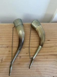 Judaica Horn Schofar silberfarben Metall montiert Trinkhorn Ente - Bild 1 von 8