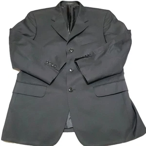 Donald J Trump Men's Wool Sport CoatSolid Black Pattern 40S 3 Button - Picture 1 of 11