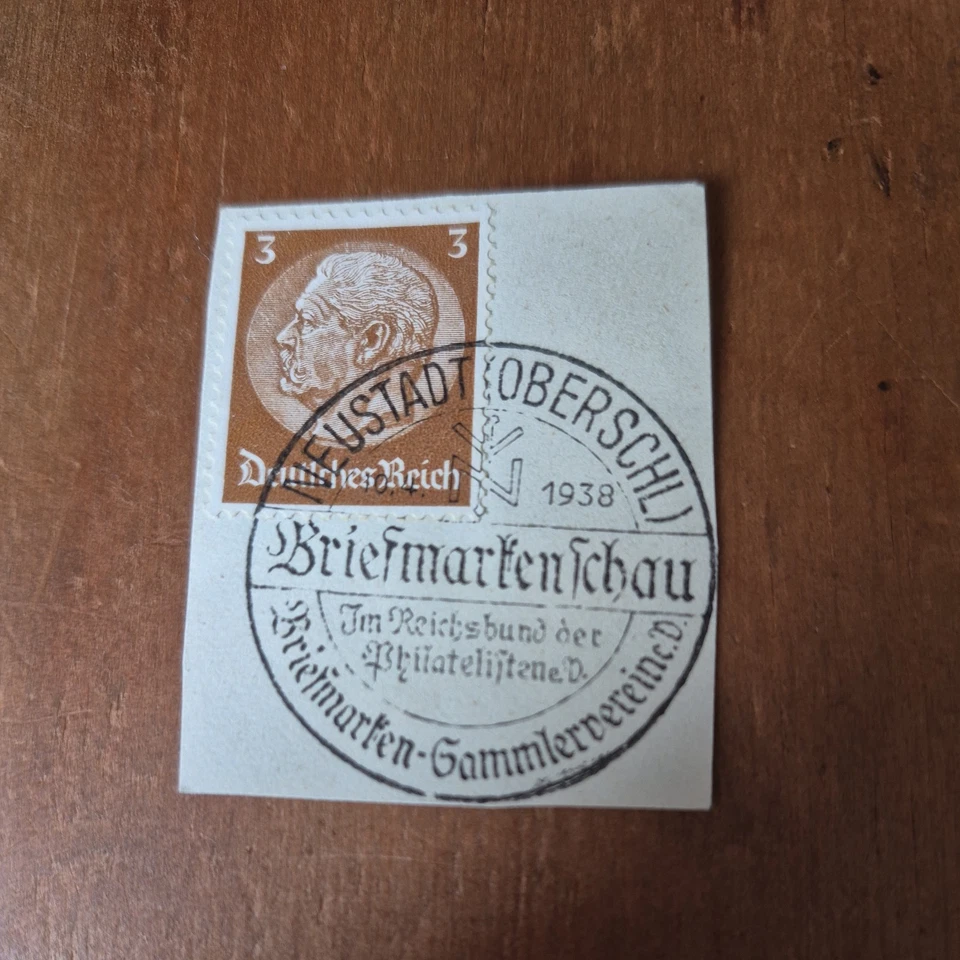 Rare German Neustadt Philatelic & Briefmarken   Cancel + Hindenburg Stamp - image 1 of 1