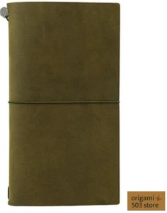 Cuaderno de Viajero Tamaño Regular (Cuerpo Principal, Estuche de Algodón, NoteRefill) Set Oliva - Imagen 1 de 14