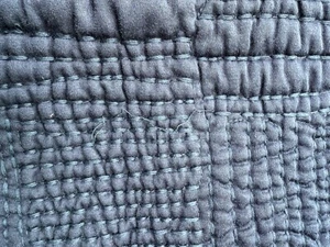 One Ethan Allen Rice Stitch Kantha Teal Sham 20 per 30 Queen - Foto 1 di 6