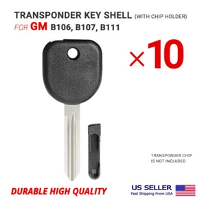 10X Estuche Llavero Carcasa B106, B107, B111 Para GM Con Soporte Chip Alta Calidad - Imagen 1 de 2