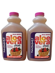 Fruit of the Earth Aloe Vera Gel Juice, 32oz Wild Berry, 2 Count - Picture 1 of 3