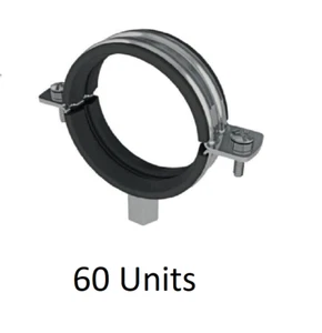 BOSS Lined BZP Pipe Clip | 48 - 53 mm | M8 M10 Dual Tapped Bosses Joblot of 60 - Picture 1 of 24