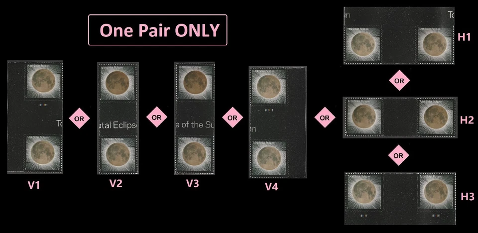 US 5211 Total Eclipse of the Sun F gutter pair MNH 2017 - Image 1 of 1