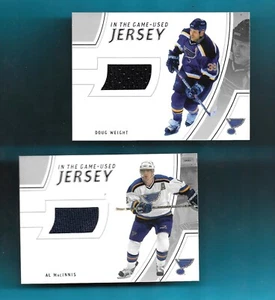 BOTH! DOUG WEIGHT/AL MACINNIS-ST. LOUIS BLUES! 02-03 ITG GAME JERSEY'S /75 - Picture 1 of 2