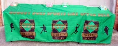 Cubierta de mesa de exhibición de tarjetas deportivas de fútbol americano de béisbol de cubierta superior banner de distribuidor directo Foto 1 de 4