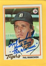 Phil Mankowski Autographed The Natural Hank Benz NY Kings 3rd baseman 1978 Topps