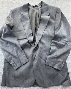 Burberrys Blazer Mens 46" Grey Wool Pockets Suit Jacket Business Sport Coat - Picture 1 of 14