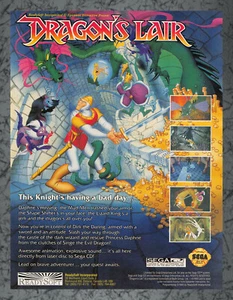 Dragon's Lair serie stampa CD annuncio arte vintage A 1994 - Foto 1 di 1