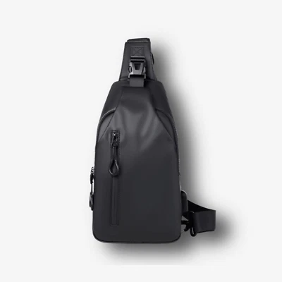 Men's Waterproof Chest Bag - Lightweight Nylon, USB Charging, Large Capacity - Image 1 of 4