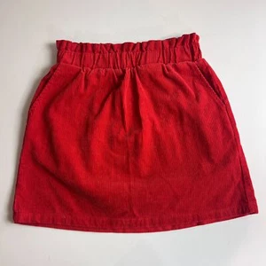 Copper Key Corduroy Paperbag Waist Mini Skirt Red Juniors Size XS - NWT - Picture 1 of 10