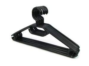 KUNSTSTOFF KLEIDERBÜGEL SCHWARZ  WÄSCHEBÜGEL GARDEROBENBÜGEL BÜGEL DREHBAR - Bild 1 von 6