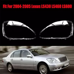 For Lexus LS430 LS460 LS600 Pair Headlight Headlamp Lens Cover Shell 2004-2005 - Picture 1 of 5