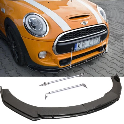 Kits de carrocería de parachoques delantero estilo carbono para automóvil + varillas de puntal para Mini Cooper S R56 F56 Foto 1 de 4