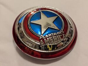 New Captain America Shield Belt Buckle metal cosplay Mirror/chrome finish red bl