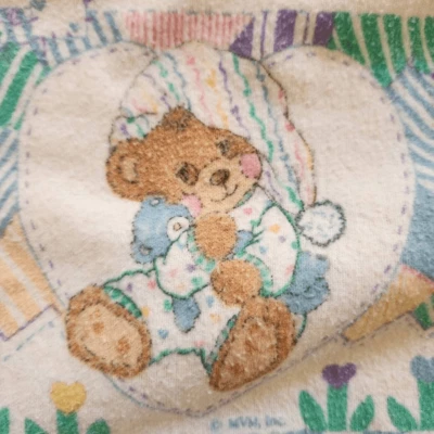 Riegal Oso de Peluche Tiempo de Sueño Manta de Vellón Vintage Bebé Envoltura Foto 1 de 4