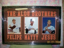 FRAMED SIGNED MATTY,JESUS,FELIPE ALOU 8X10 PHOTOS GIANTS RARE! ALOU BROTHERS