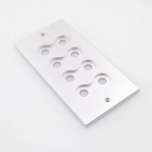 1x Solid aluminum 4holes wall plate speaker binding post panel RCA  - Picture 1 of 2