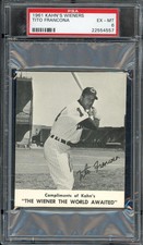 1961 Kahn's Wieners - Tito Francona - Cleveland Indians - PSA 6 EX-MT+