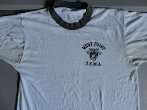 Camiseta De Colección Años 80 RINGER 50-50 West Point Caballeros Negros U.S.M.A Se Ajusta a Adulto M Rara - Imagen 1 de 9