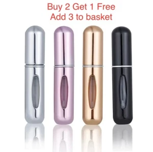 5ml Refillable Perfume Atomiser Spray Pump Portable Bottles Ideal for Travel - Picture 1 of 15