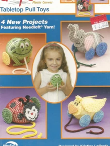 Plastic Canvas Patterns Pull Toys Frog Ladybug Elephant Duck M31 - Picture 1 of 3