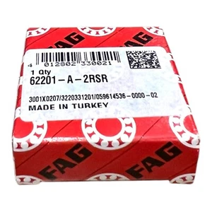 1x FAG 62201-A-2RSR Cuscinetto a sfere scanalato 12x32x14 mm Cuscinetto a sfere - Foto 1 di 1
