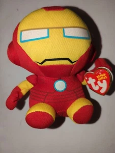 TY Original Beanie Babies Marvel Iron Man - Picture 1 of 3