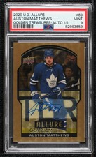 2020 Upper Deck Allure Golden Treasures 1/1 Auston Matthews PSA 9 MINT Auto 4et
