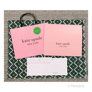 NEW KATE SPADE 1 Gift Box +Bag/ 2 Tissues/1 Sticker /1 KS Blank Card & Envelope - Picture 1 of 5