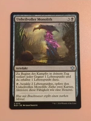 Magic MTG BLB Bloomburrow Unheilvoller Monolith U 0113 Deutsch NM - Bild 1 von 4