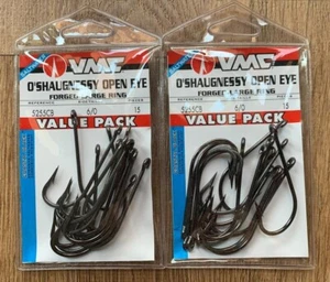 30 VMC 5255 Coastal Black Open Eye O'Shaughnessy Ballyhoo Fish Hooks 6/0 - Picture 1 of 2