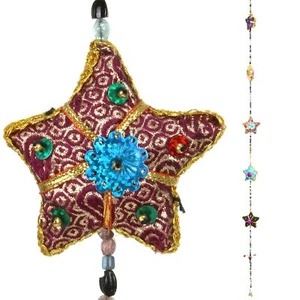 Mobile da Appendere Decorazione Filo Perline Campane Mano LoudElephant Stella - Picture 1 of 6