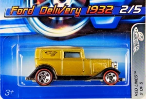 2005 Hot Wheels 1:64 Red Lines 2/5 1932 Ford Delivery Van Gold #097 - Picture 1 of 8