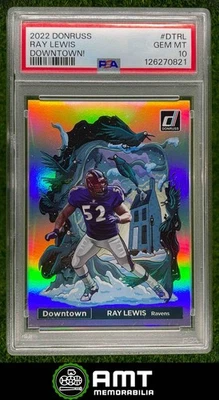 Panini Donruss 2022 #DT-RL Ray Lewis Downtown! SSP Baltimore Ravens PSA 10 Foto 1 de 3