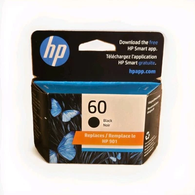HP 60 Black Ink Cartridge Replaces HP 901 • Genuine | Sealed• Expires 12/2026 - Image 1 of 4