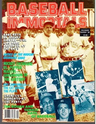 Béisbol Inmortales Verano 1980 68 Páginas Gran Forma L@@K Bath Ruth Mickey Mantle Foto 1 de 2