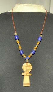 Collana statuina africana intagliata vintage - Foto 1 di 3