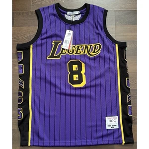 Headgear Classics Kobe/Mamba #8 & #24 Nadelstreifen schwarz & lila Trikot -- Neu mit Etikett 2XL - Bild 1 von 6