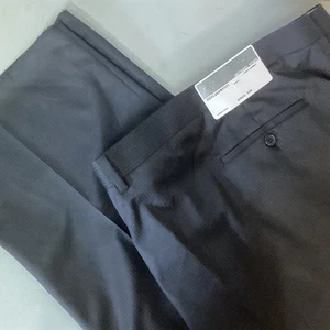 Michael Kors Men's Black Pinstripe Dress Pants 60REG 55W New with Tags - Picture 1 of 11