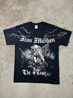 复古男式 T 恤 Jerzees Iron Maiden the trooper 2007 全印花 L 码 — 第 1/4 张图片