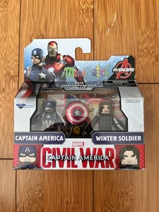 MARVEL CIVIL WAR MINIMATES CAPTAIN AMERICA & WINTER SOLDIER TOY FIGURE SET - Picture 1 of 2