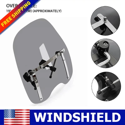 Se adapta a parabrisas Honda Magna Shadow Spirit Sabre 600 750 1100 ahumado 19"x17" Foto 1 de 4